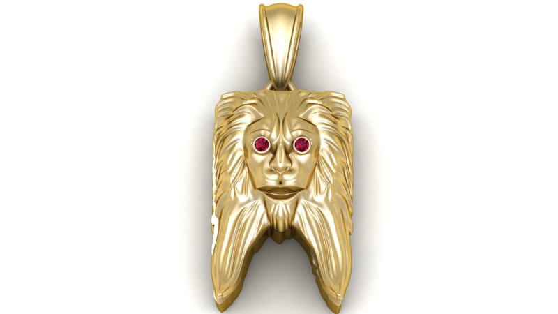Gold tribal pendant 3D printable model 3D Baskı Modeli .c4d .max .obj .3ds .fbx .stl .blend