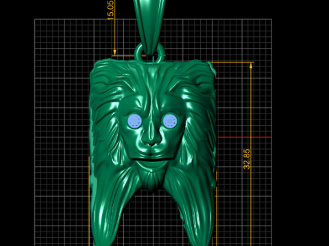 Gold tribal pendant 3D printable model 3D Baskı Modeli