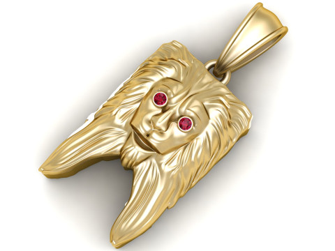 Gold tribal pendant 3D printable model 3D Baskı Modeli