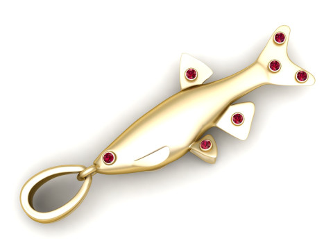 Gold fish pendant 3D प्रिंट मॉडल
