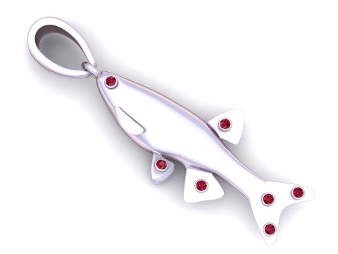 Gold fish pendant 3D Print Model