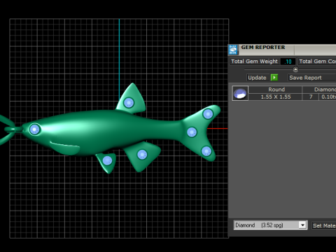 Gold fish pendant 3D Print Model