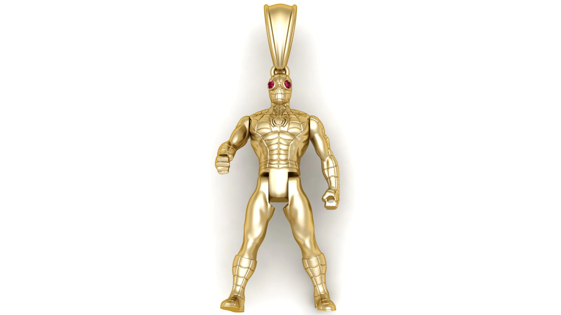 Gold superhero pendant 3D Print Model .c4d .max .obj .3ds .fbx .stl .blend 