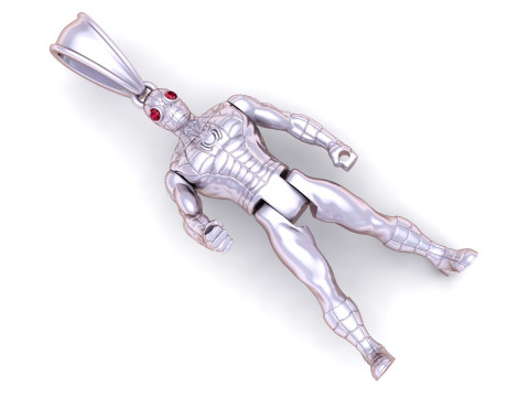 Gold superhero pendant 3D Print Model