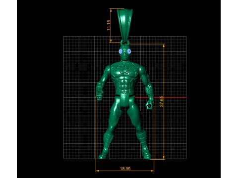 Gold superhero pendant 3D Print Model