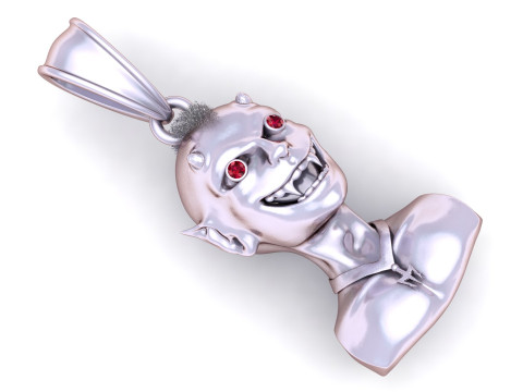 Ciondolo diavolo in oro Modello di stampa 3D