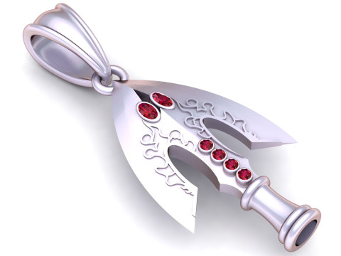 Gold arrowhead pendant 3D 打印模型