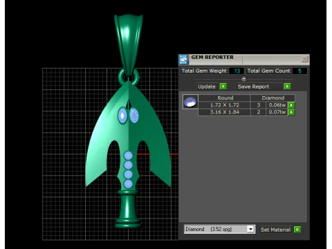 Gold arrowhead pendant 3D Print Model