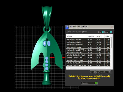 Gold arrowhead pendant 3D 打印模型