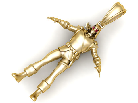 Gold warrior pendant 3D प्रिंट मॉडल