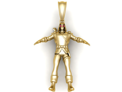 Gold warrior pendant 3D 打印模型