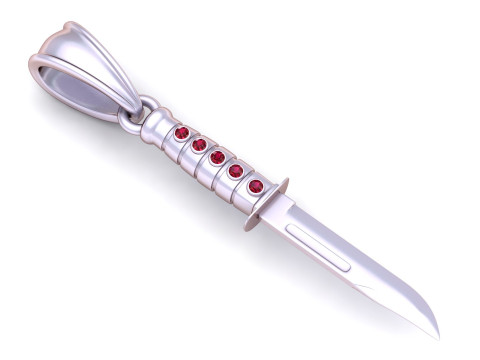 Gold dagger pendant Modello di stampa 3D