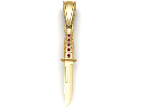 Gold dagger pendant Modello di stampa 3D