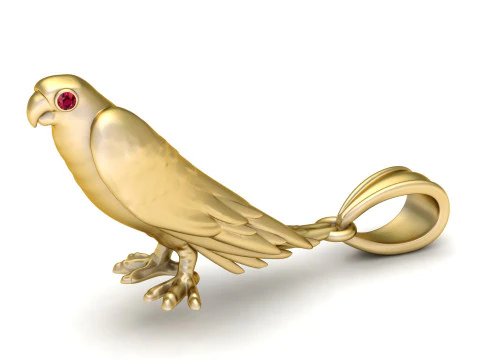 Gold bird pendant 3D Print Model