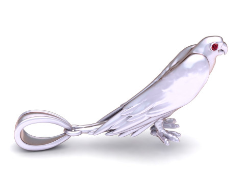 Gold bird pendant 3D Baskı Modeli