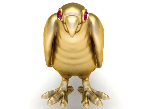 Gold bird pendant 3D Baskı Modeli