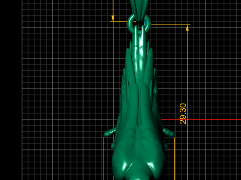 Gold bird pendant 3D Baskı Modeli