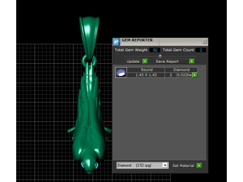 Gold bird pendant 3D Baskı Modeli