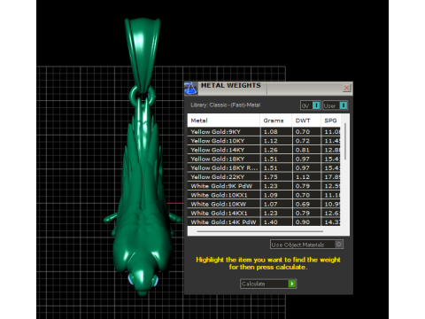 Gold bird pendant 3D Baskı Modeli