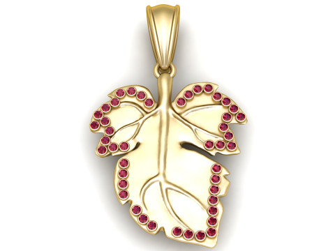 Gold leaf pendant 3D 打印模型