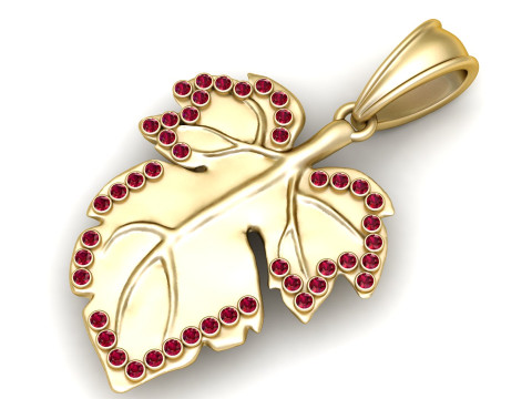 सोने की पत्ती का लटकन 3D प्रिंट मॉडल