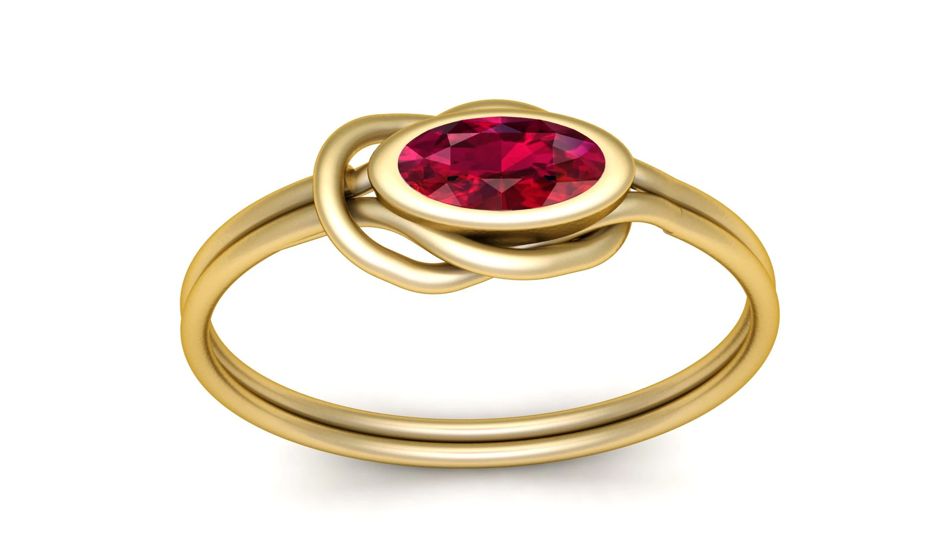 Red gemstone ring 3D Print Model .c4d .max .obj .3ds .fbx .stl .blend 