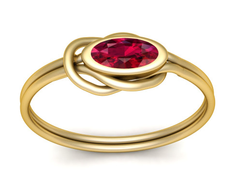 Red gemstone ring 3D प्रिंट मॉडल