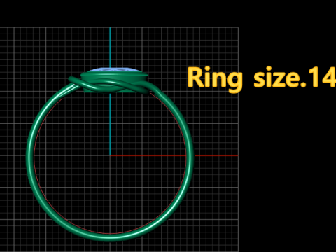 Red gemstone ring Model do druku 3D