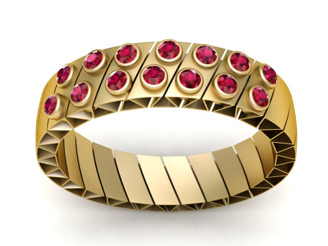 Gold geometric ring 3D प्रिंट मॉडल