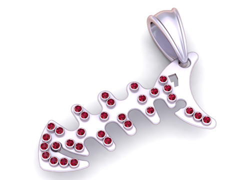 Fishbone pendant 3D 打印模型
