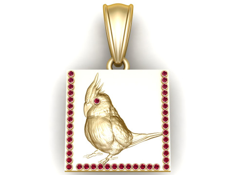 Bird pendant gold 3D Принт Модель