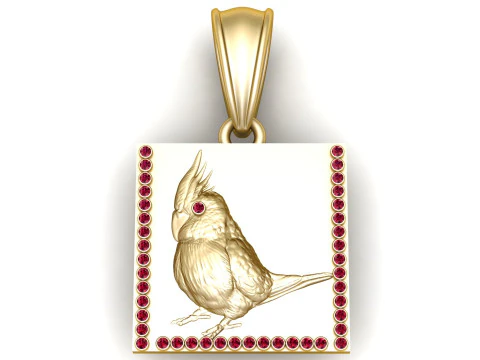 Zawieszka w kształcie ptaka, złota Model do druku 3D