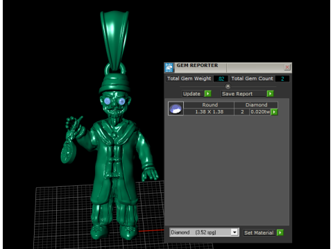 Gold character pendant Modello di stampa 3D