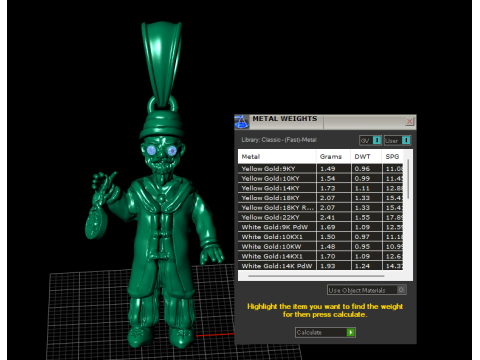 Gold character pendant Modello di stampa 3D