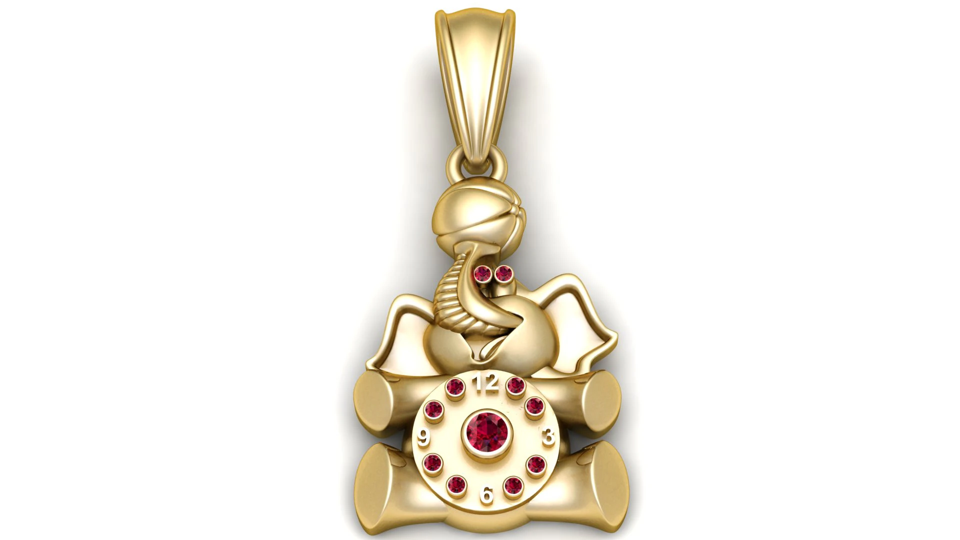 Elephent pendant 3D Print Model .c4d .max .obj .3ds .fbx .stl .blend