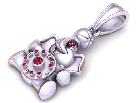 Elephent pendant Model Cetak 3D