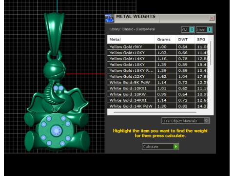 Elephent pendant Model Cetak 3D