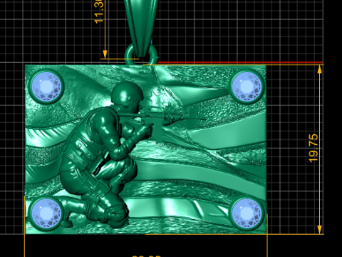 Lab created golden toy army Model Cetak 3D