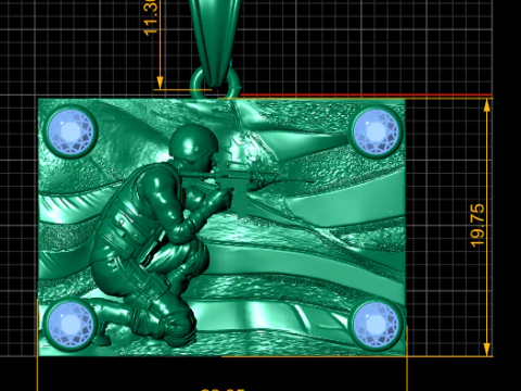 Lab created golden toy army 3D Print Model