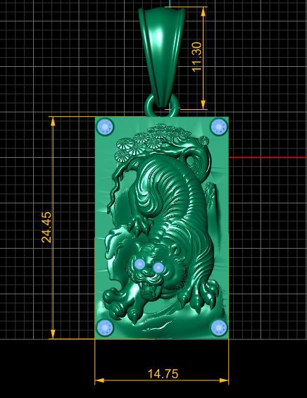 Gold tiger golden Model do druku 3D .c4d .max .obj .3ds .fbx .stl .blend