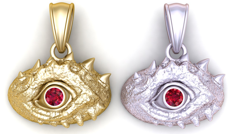 Dragons Eye Gold Pendant Modello di stampa 3D .c4d .max .obj .3ds .fbx .stl .blend