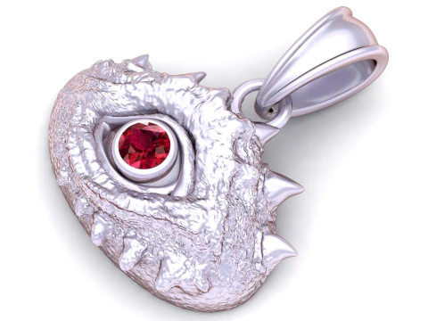 Dragons Eye Gold Pendant 3D Print Model