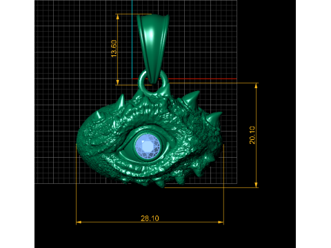 Dragons Eye Gold Pendant Modello di stampa 3D