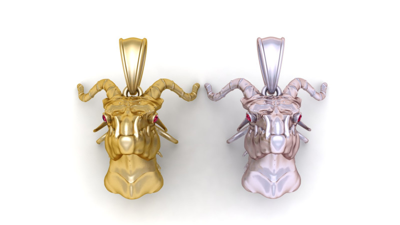 Golden Insect Pendant Model Cetak 3D .c4d .max .obj .3ds .fbx .stl .blend 