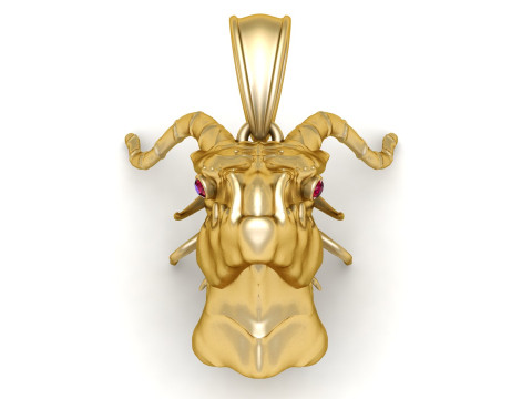 Golden Insect Pendant Model Cetak 3D