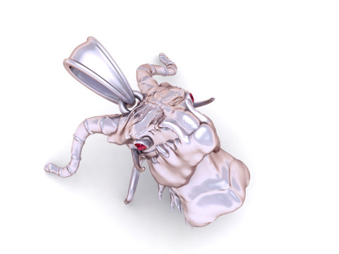 Golden Insect Pendant Model Cetak 3D