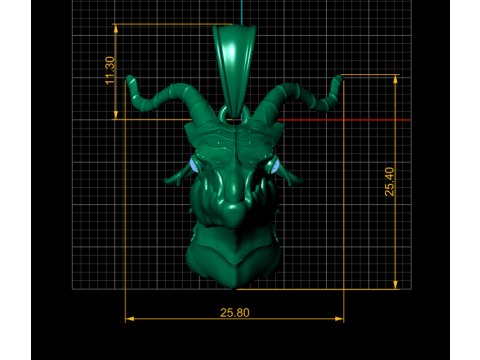 Golden Insect Pendant Model Cetak 3D