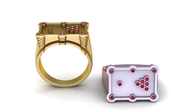 Gold mens statement ring 3D Baskı Modeli .c4d .max .obj .3ds .fbx .stl .blend 