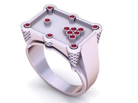 Gold mens statement ring 3D Baskı Modeli