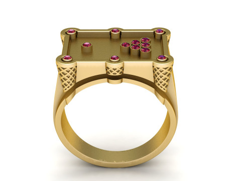 Gold mens statement ring 3D Baskı Modeli